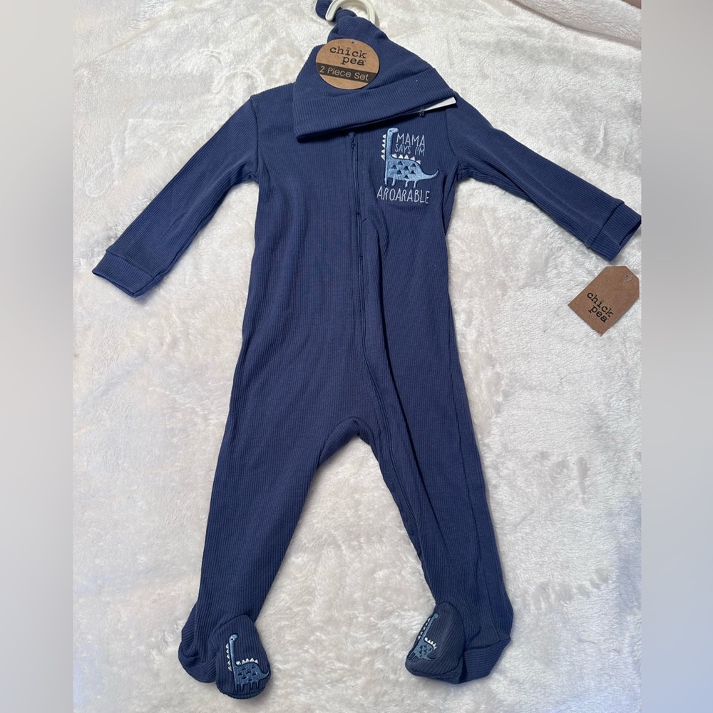 Baby boy 2 piece set onesie 3-6 and 6-9 months